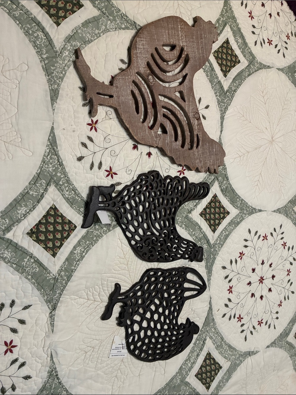 Decorative Rooster Wall Plaques - Brown & Black